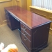 Mahogany Executive Desk Suite with Knee Space Credenza